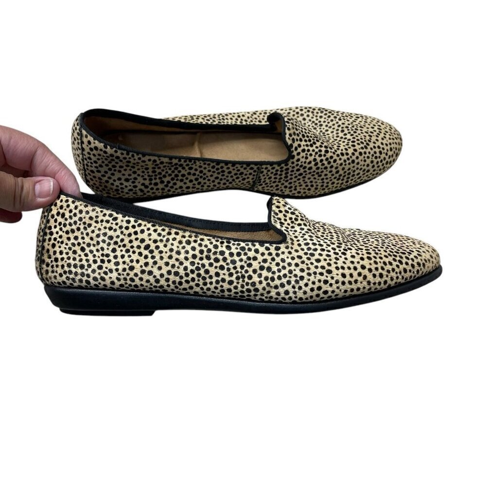Aerosoles Betunia Slip-On Loafer with Memory Foam Spotted Tan Size 10 Cowhair